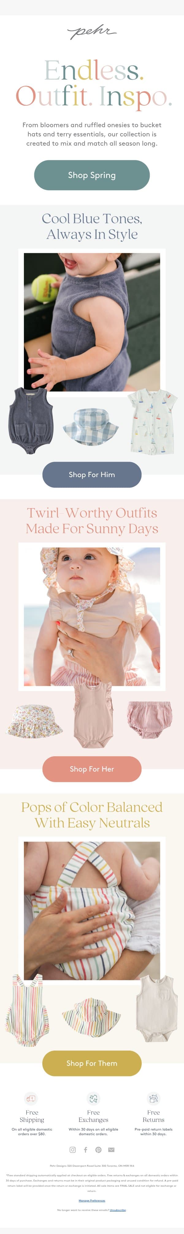 So Adorable, You’ll Want Them All… email from Pehr screenshot