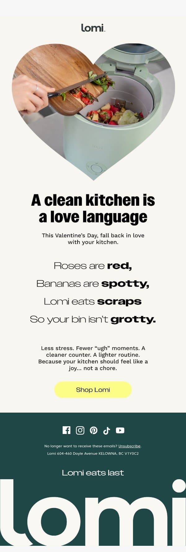 Love your kitchen again 💌 email from Pela screenshot