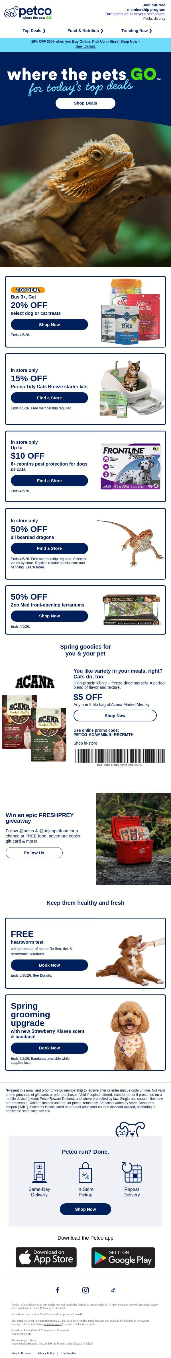⏰ Time’s running out on March deals! email from Petco screenshot
