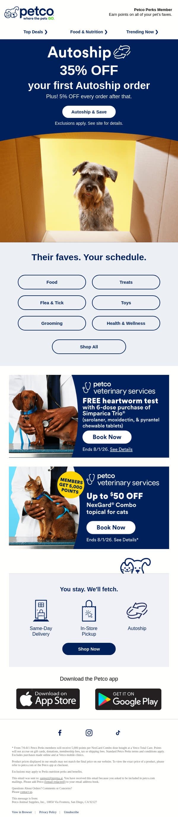🎉 35% OFF when you start Autoship email from Petco screenshot