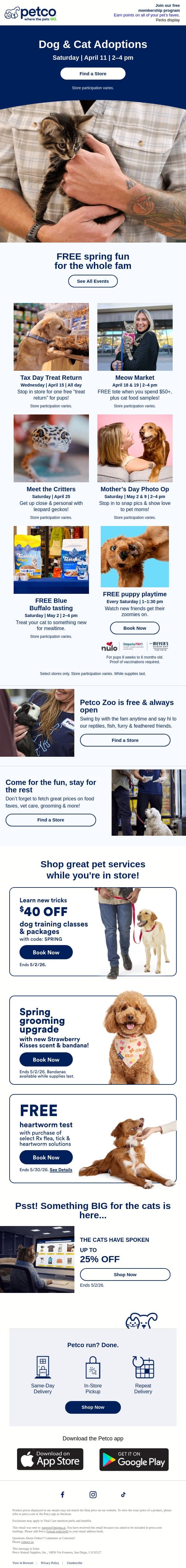 Your fam’s new BFF is waiting >>> email from Petco screenshot