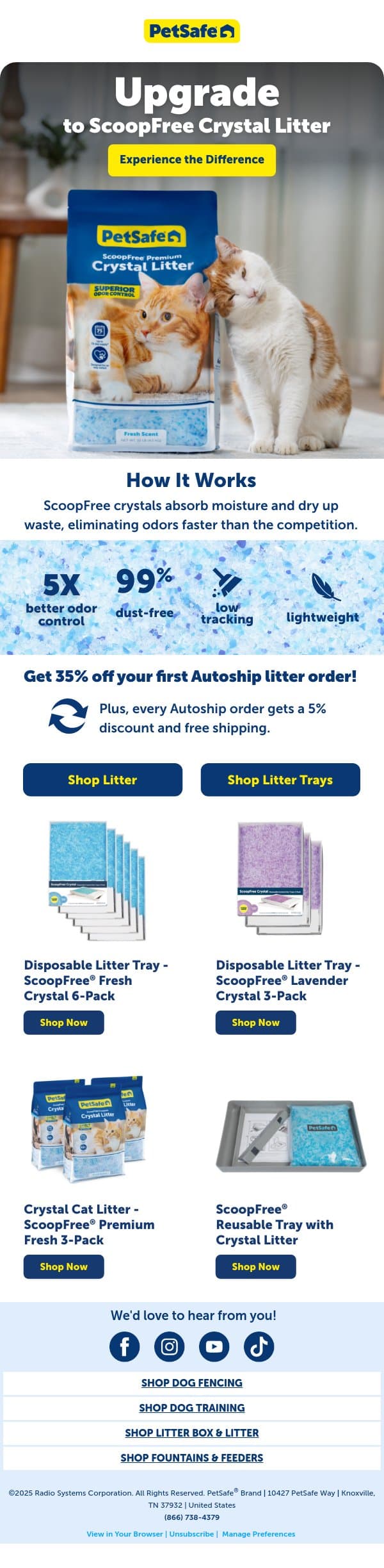 Think all cat litter is the same? Think again email from PetSafe screenshot