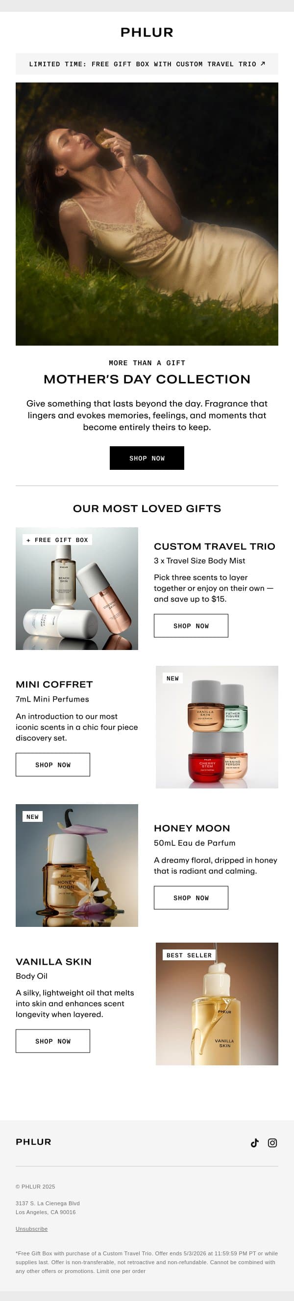 Give Something They'll Love email from Phlur screenshot