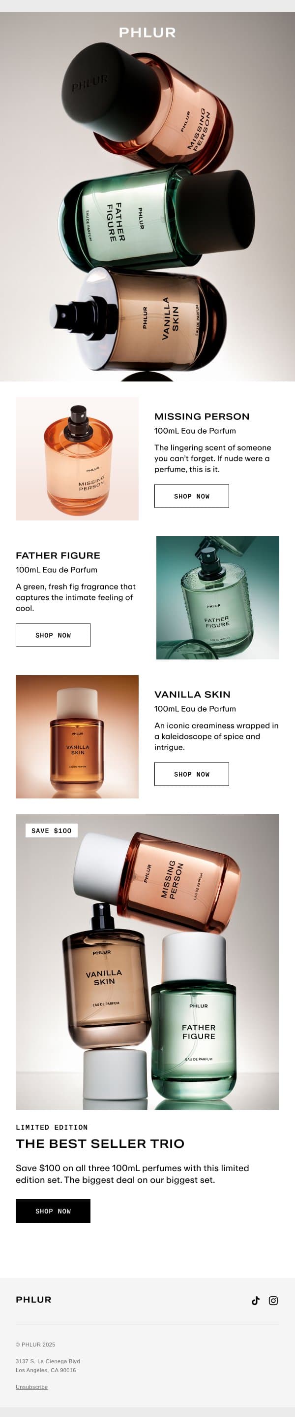Same Scents, Double The Size email from Phlur screenshot