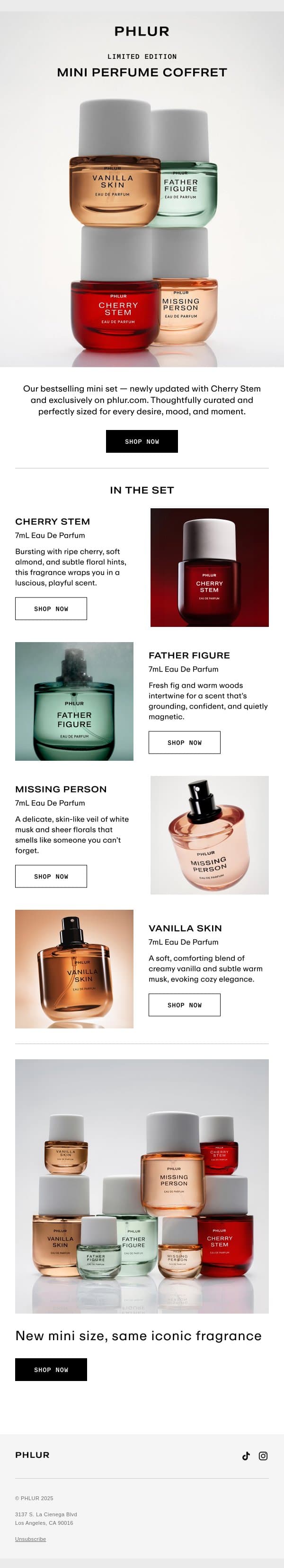 All Your Favorites - Mini Size email from Phlur screenshot