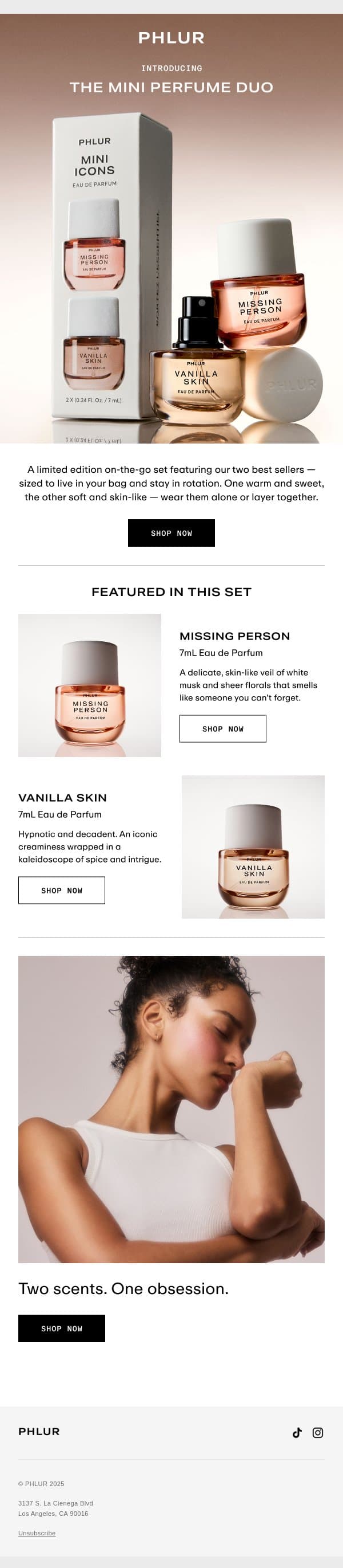 NEW Mini Perfume Duo email from Phlur screenshot