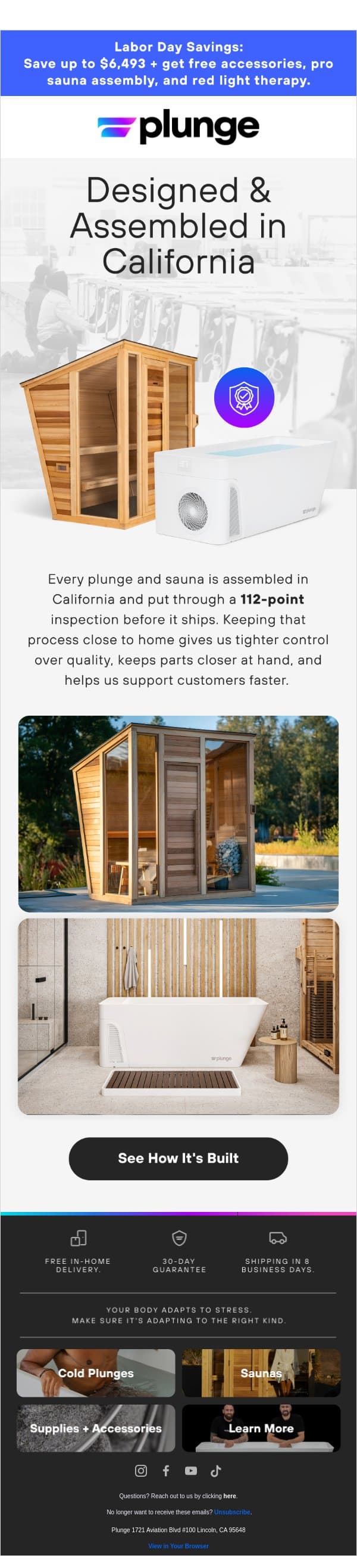 Why It Matters That We Build Here email from Plunge screenshot