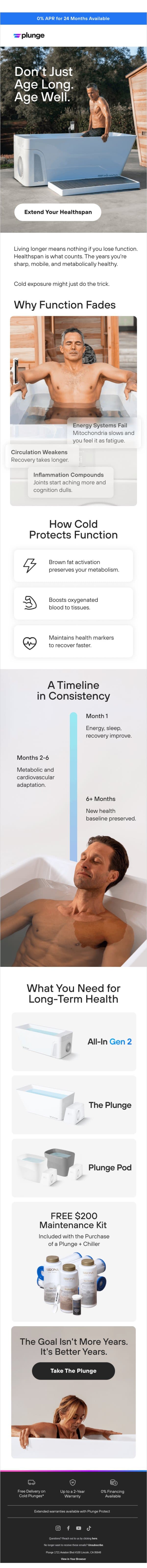 ❄️ Real Anti-Aging Starts Cold email from Plunge screenshot