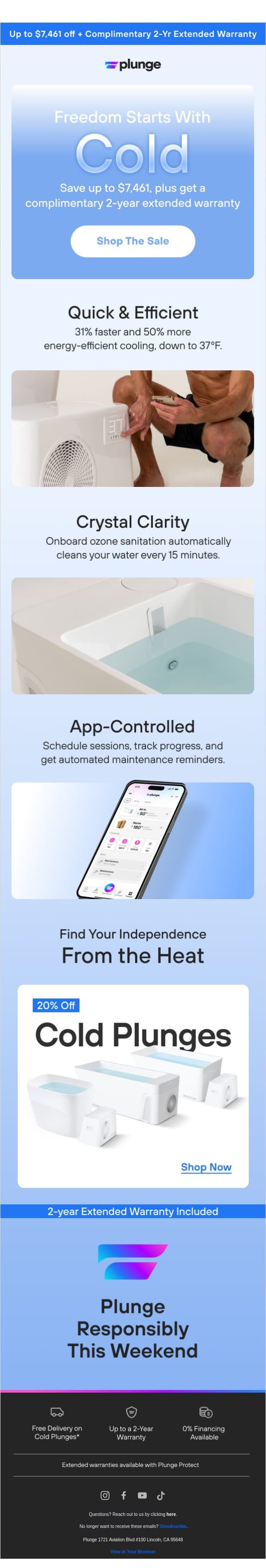 The 4th Gets Hot email from Plunge screenshot