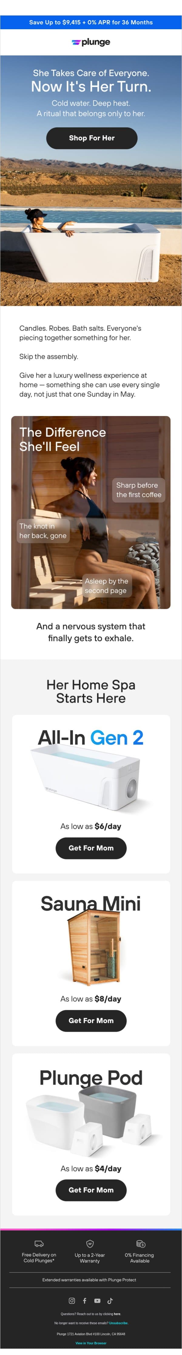Skip the Assembly email from Plunge screenshot