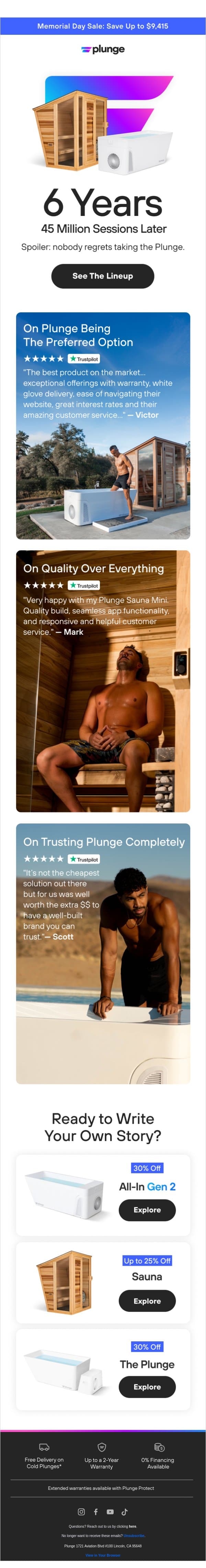 The People Behind The Setups email from Plunge screenshot