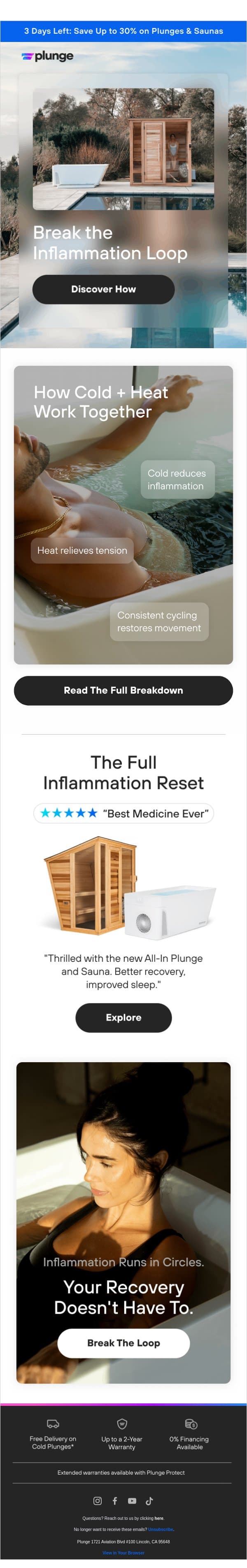 How to Fight Inflammation Daily email from Plunge screenshot