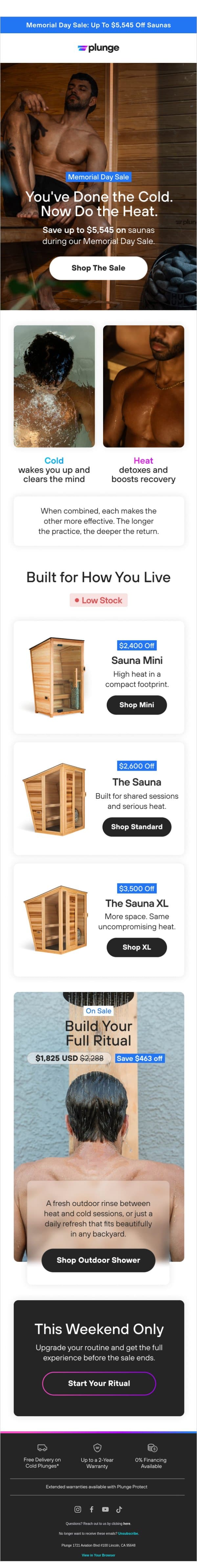 🔥 Now It’s Time for Some Heat email from Plunge screenshot