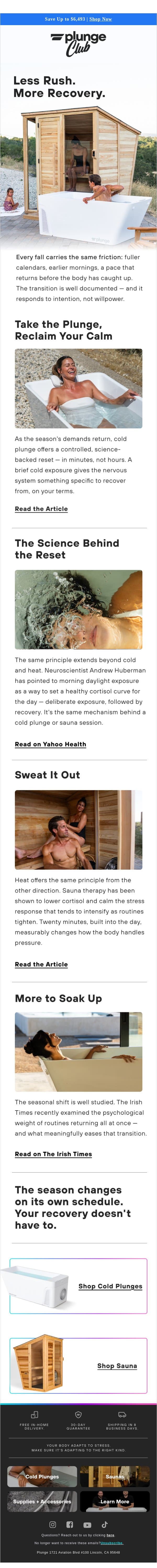 Plunge Club: Your Weekly Dose of Cold + Heat Science email from Plunge screenshot