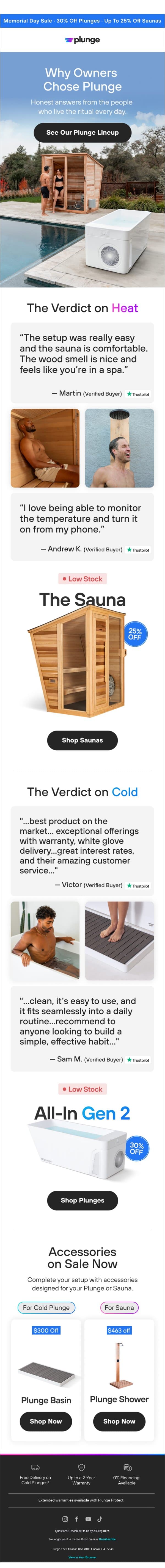 They Tried Everything Else email from Plunge screenshot