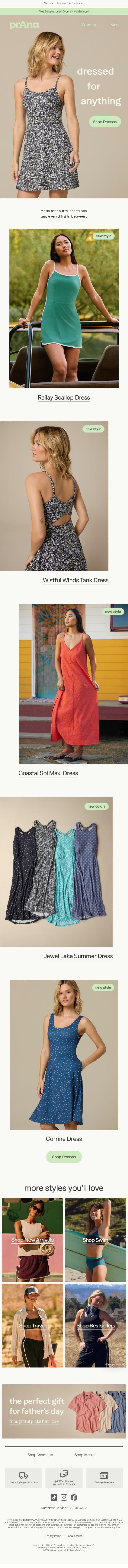 Dress Code: Effortless 👗 email from Prana screenshot