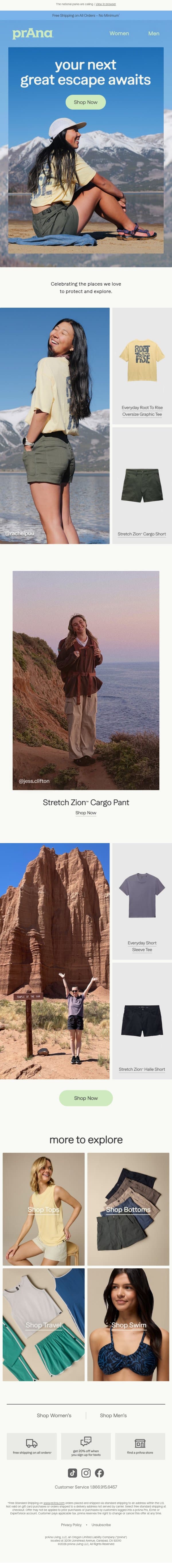 Happy Earth Day 🌍 email from Prana screenshot
