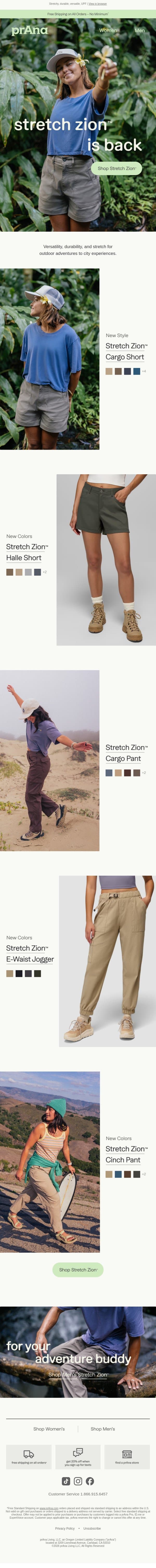 New Colors, Classic Stretch Zion™ 🌟 email from Prana screenshot
