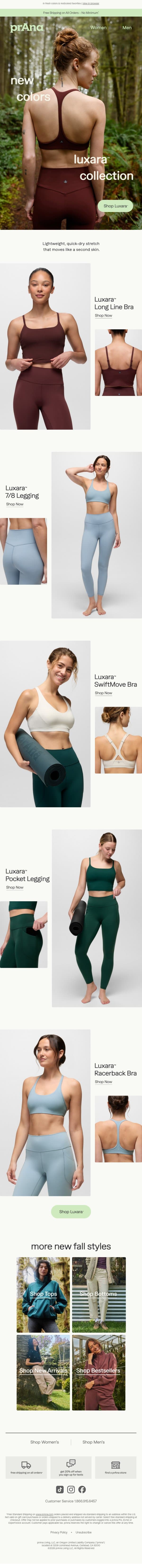 Celebrate Yoga Month in Luxara™ email from Prana screenshot
