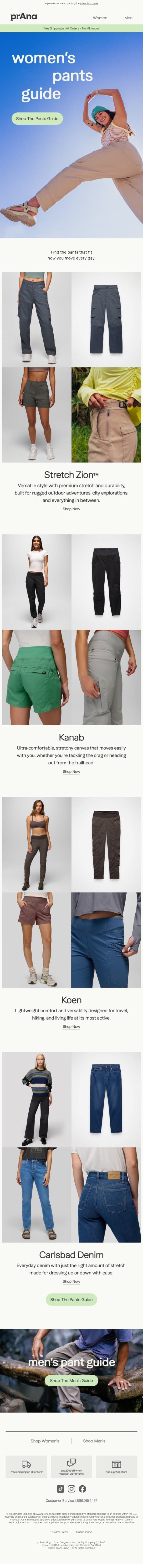 Find Your Perfect Pair 👖 email from Prana screenshot