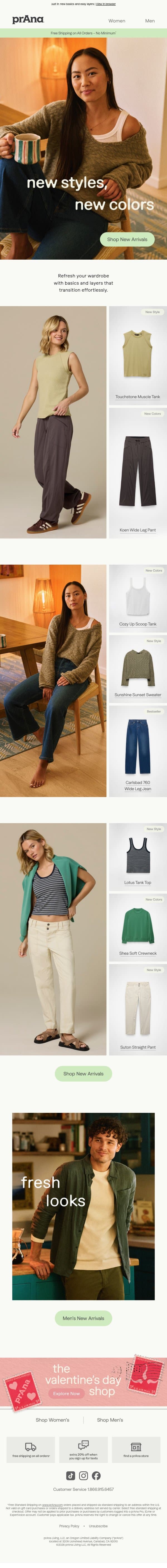 ‼️New Arrivals Just Dropped ‼️ email from Prana screenshot