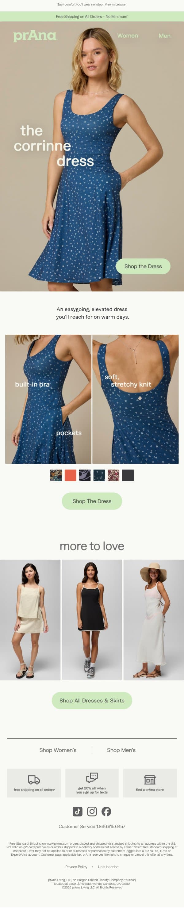 The Corrinne Dress: Selling Fast 🔥 email from Prana screenshot