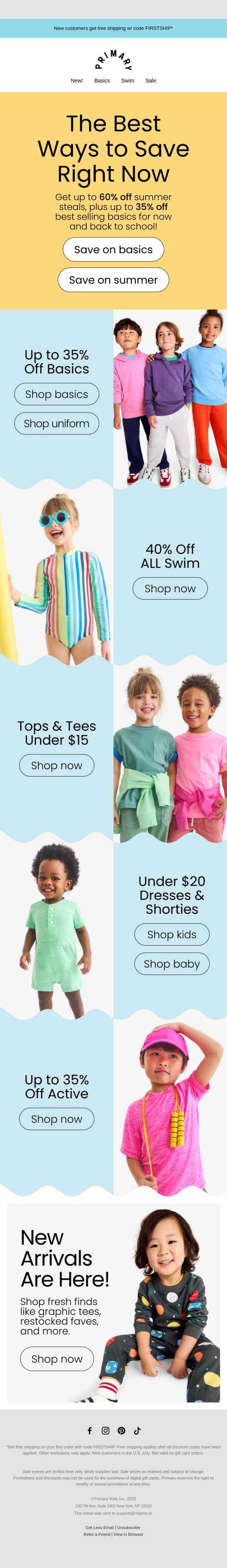 LOTS on sale: Here's what to shop now📌 email from Primary screenshot