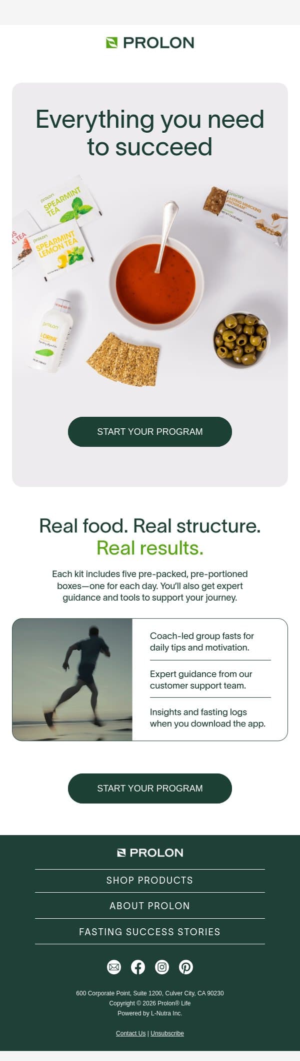 Going beyond the box email from ProLon screenshot