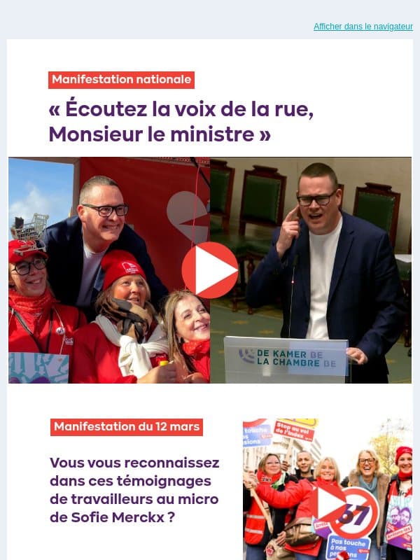 La voix de 100 000 personnes résonne au parlement | Non à l'augmentation des accises sur le gaz email from PTB