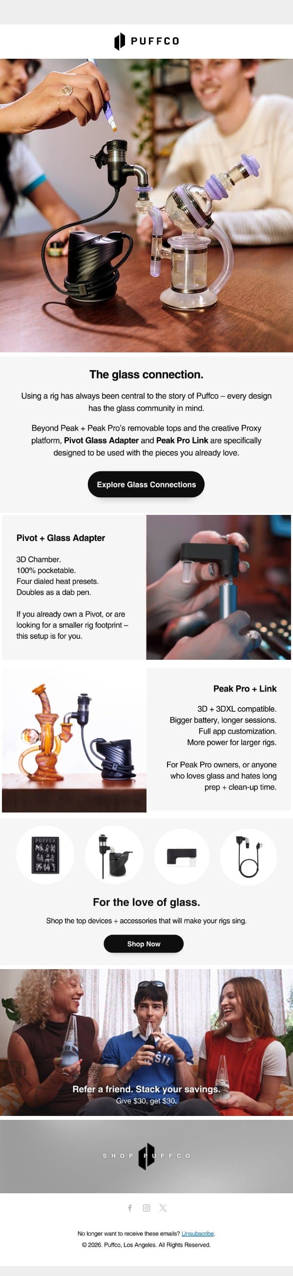Two ways to do it. email from Puffco screenshot