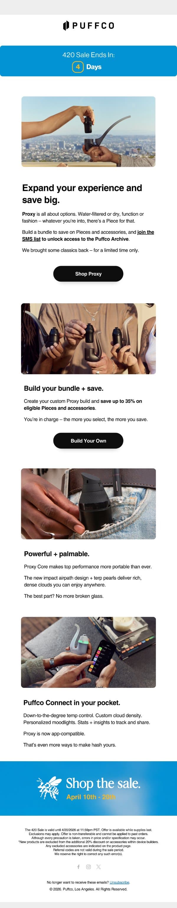 420 Proxy email from Puffco screenshot