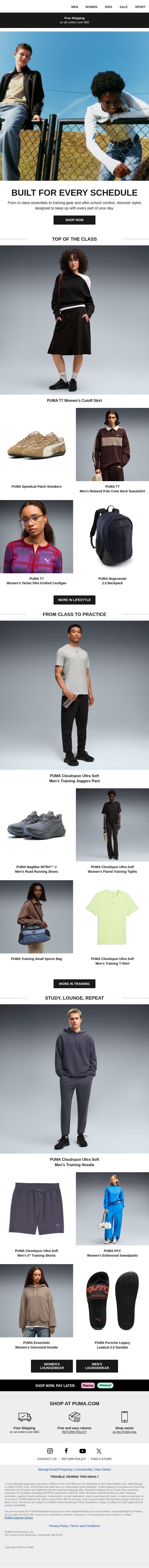 Your New Fall Lineup Is Here email from Puma screenshot