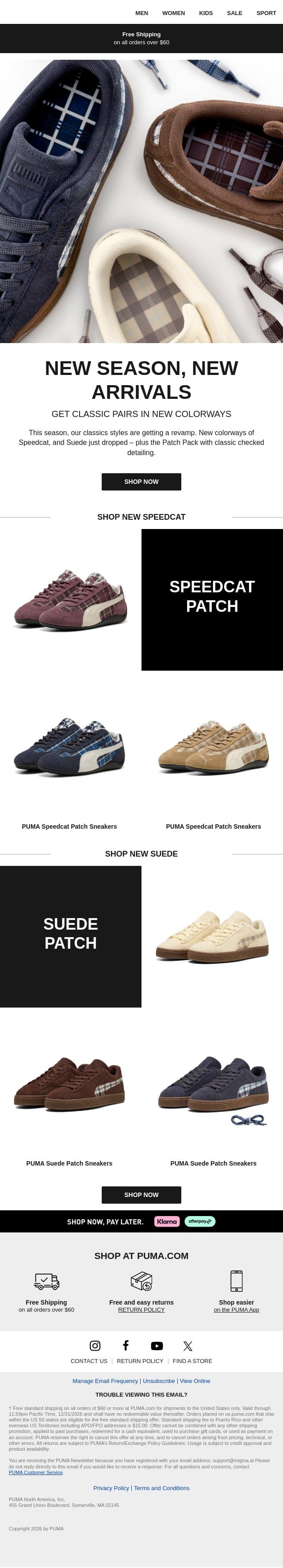 Fall Style Starts Now email from Puma screenshot