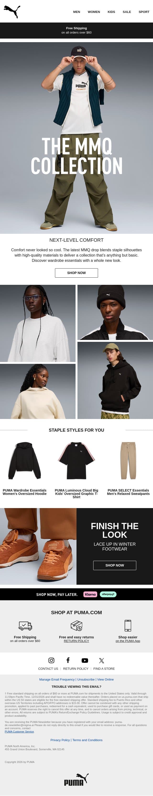 Essential Styles, Premium Quality email from Puma screenshot
