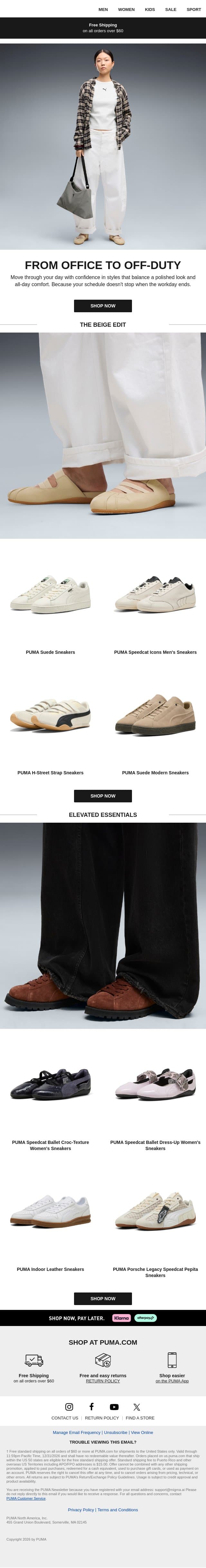 Workwear, Reworked. email from Puma screenshot
