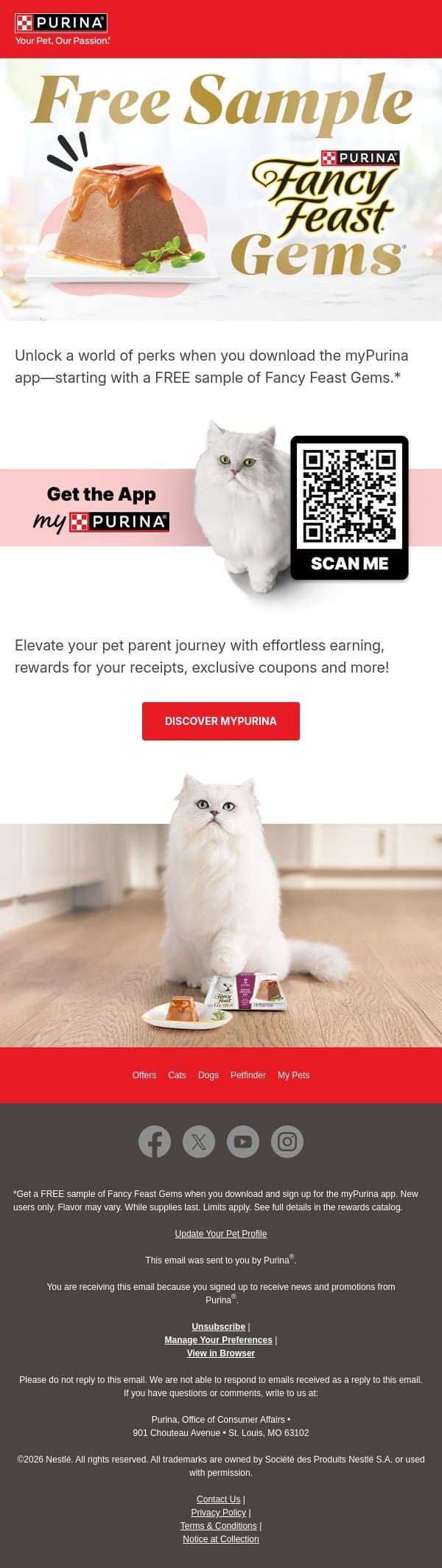 Free 💎 💎 await! email from Purina screenshot