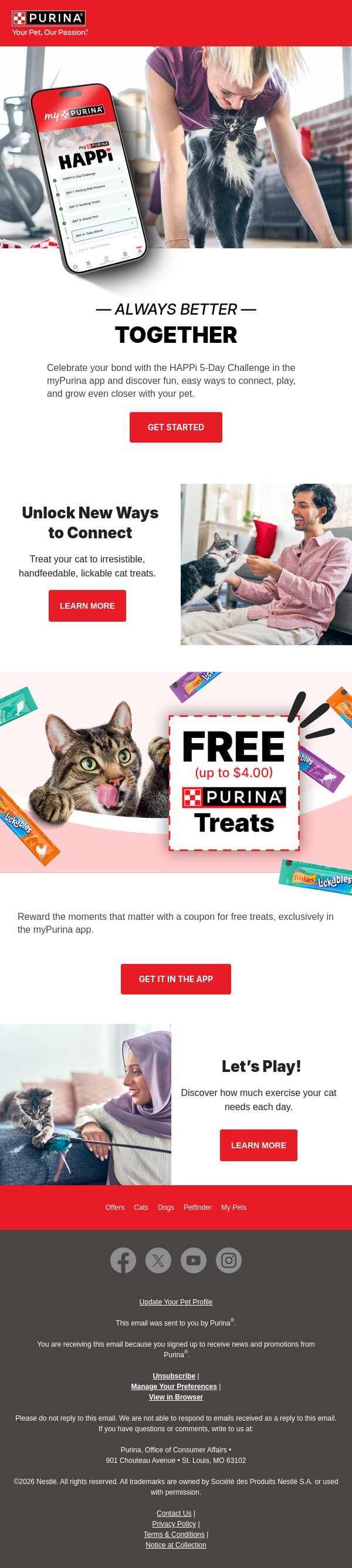 It’s National Wellness Month! email from Purina screenshot