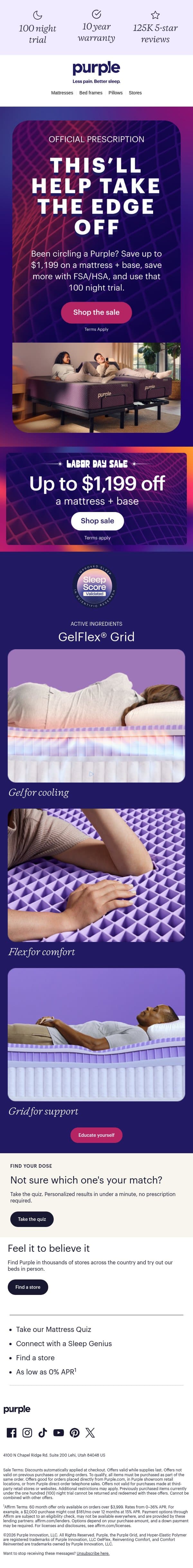 Let’s take the edge off email from Purple screenshot