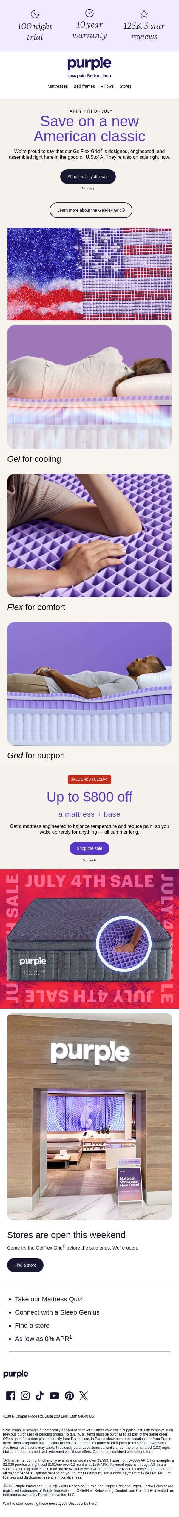 you’re a firework, you just need better sleep email from Purple screenshot