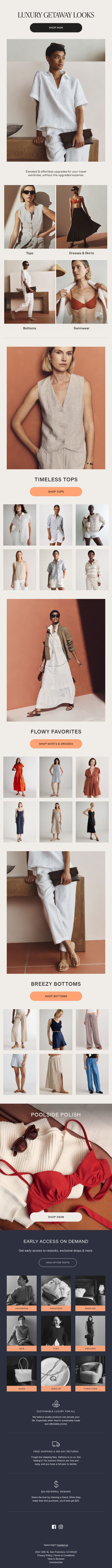 Introducing the 2026 resort collection email from Quince screenshot