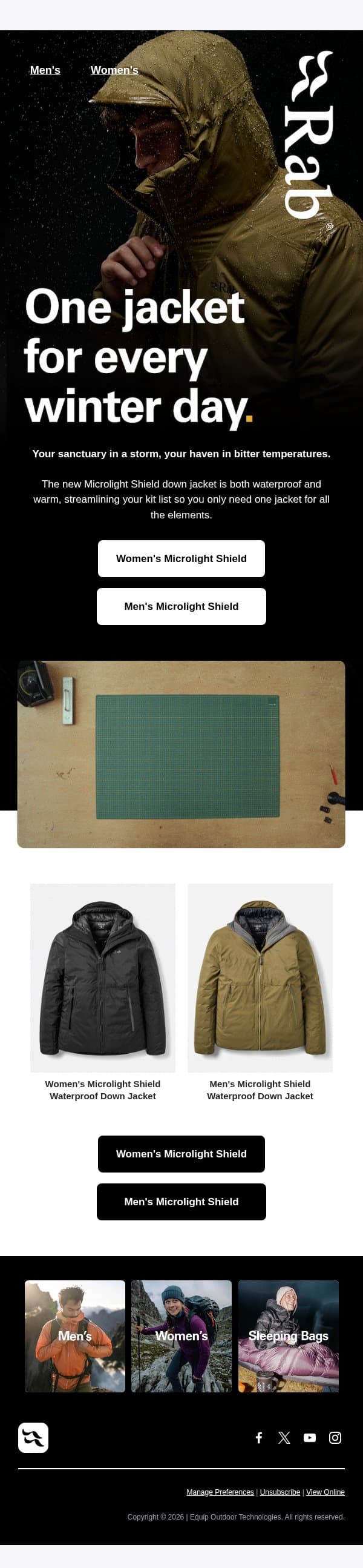 You asked, we delivered. email from Rab screenshot