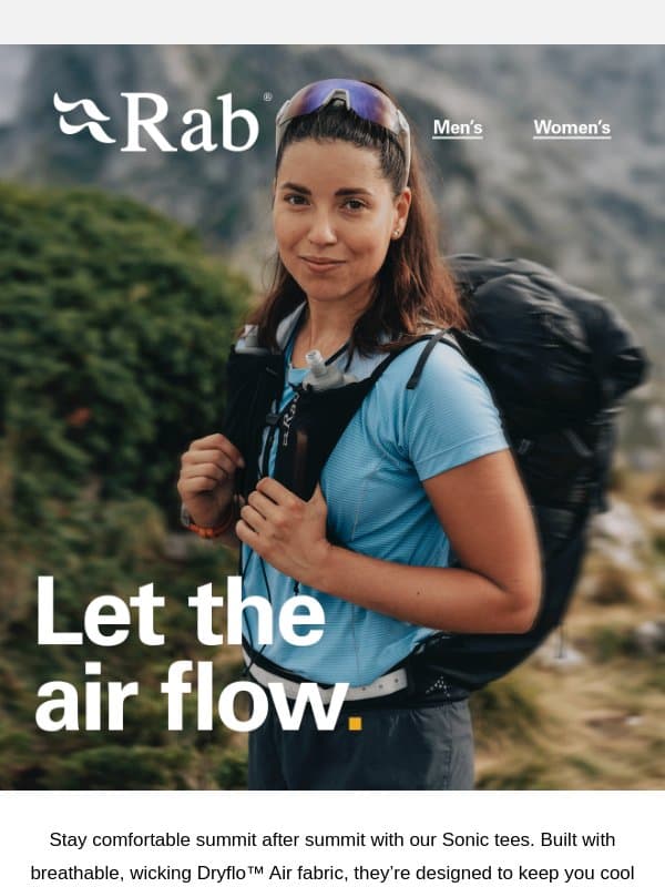 Unrivalled comfort for hardworking days. email from Rab