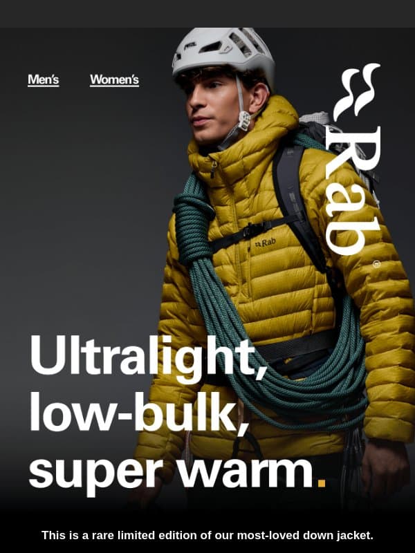 Introducing the Microlight X. email from Rab