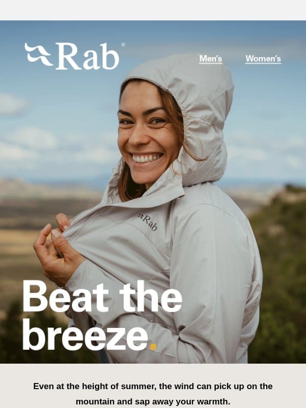 Ready for a headwind. email from Rab