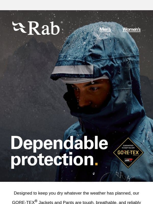Built for all-weather exploring. email from Rab