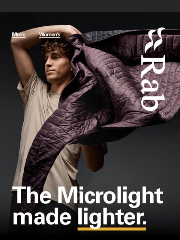 The Microlight, made lighter. email from Rab