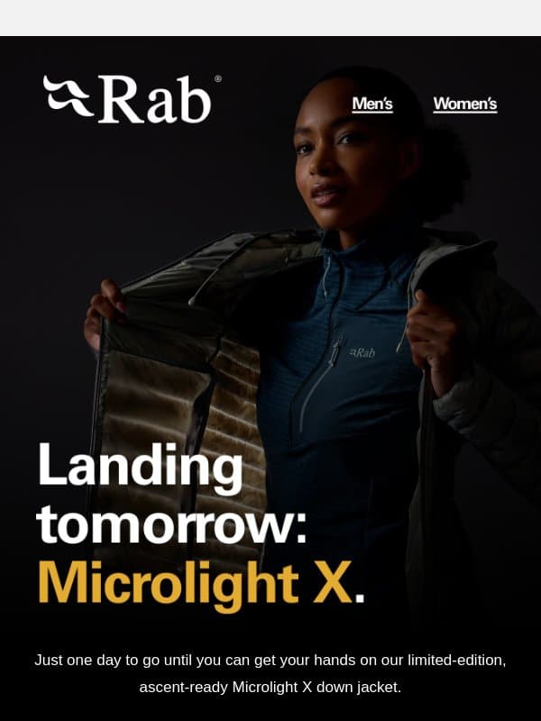 One day to go. email from Rab