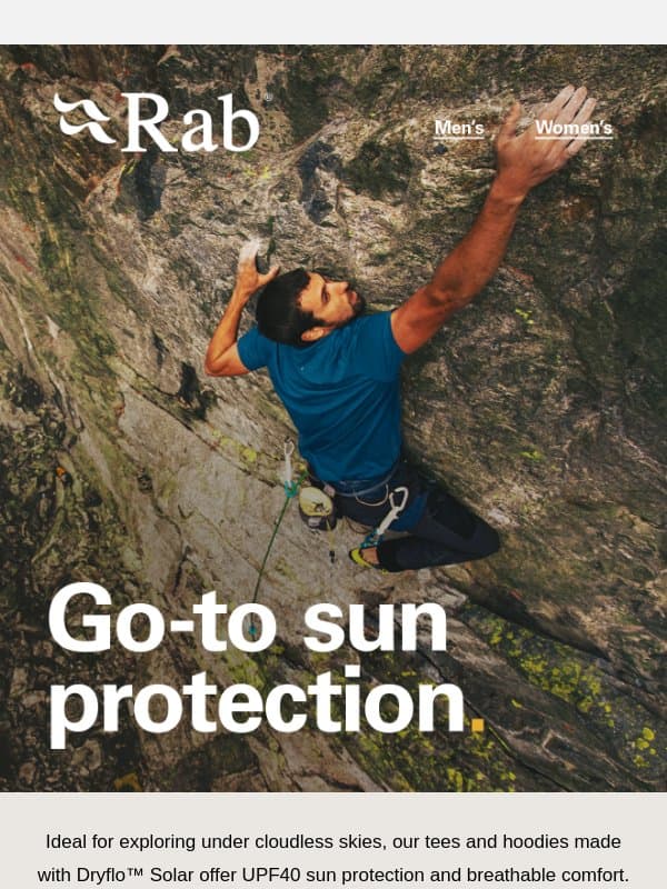 Protection for cloud-free days. email from Rab