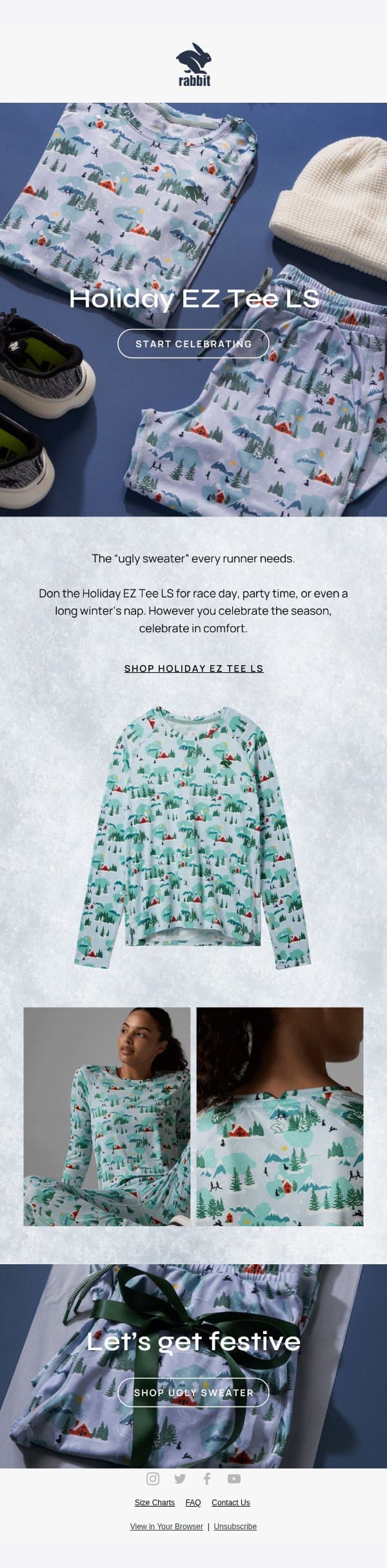 The ugly sweater every runner needs email from Rabbit screenshot