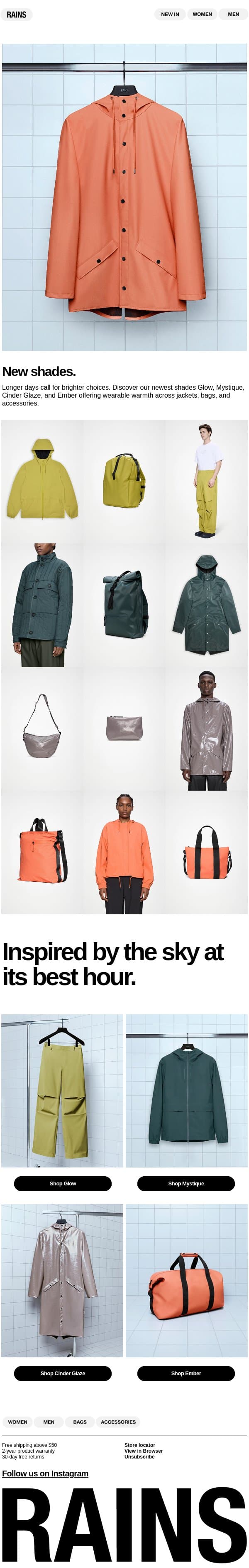 Color pop. email from Rains screenshot